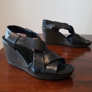 NEW Cole Haan Nike Air Leather Wedge Sandals